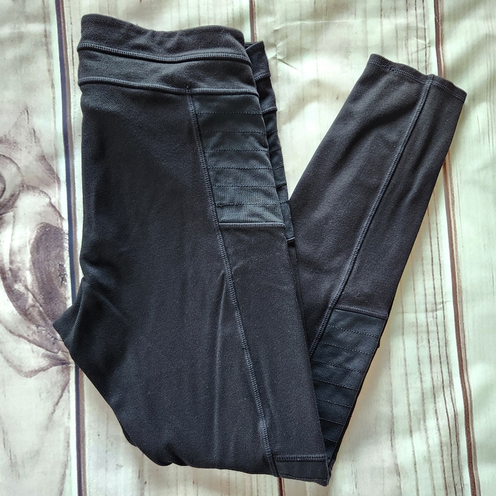 Athleta "Trailsetter Ponte Motion Moto Pant" Skinny Black | Women's Size 12 - Picture 2 of 12